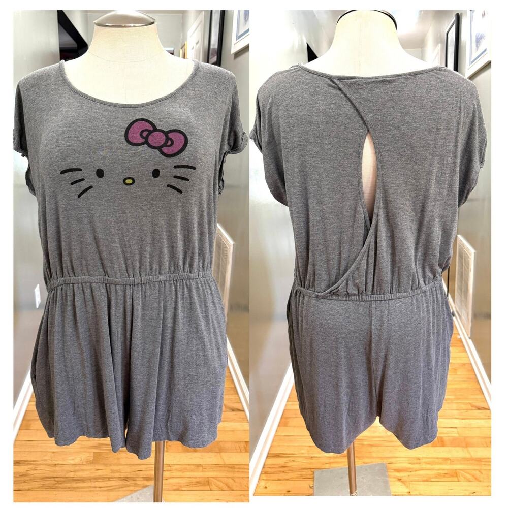 Torrid Plus Size 2‎ Hello Kitty Cat Face Super Soft One Piece Romper Outfit 2X